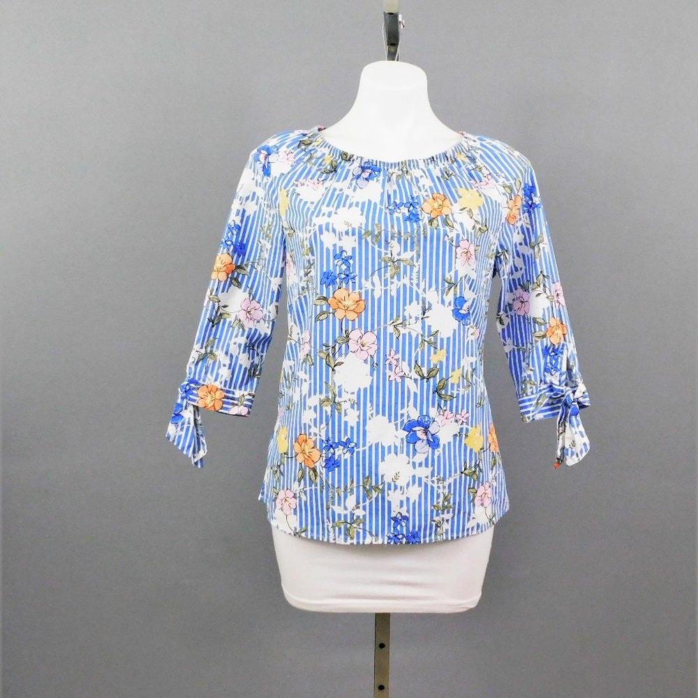 Como Blu Women Shirt Blue White P/S